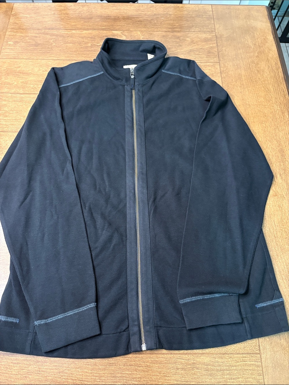 Tommy Bahama Black Full-Zip Lightweight Shirt Jacket